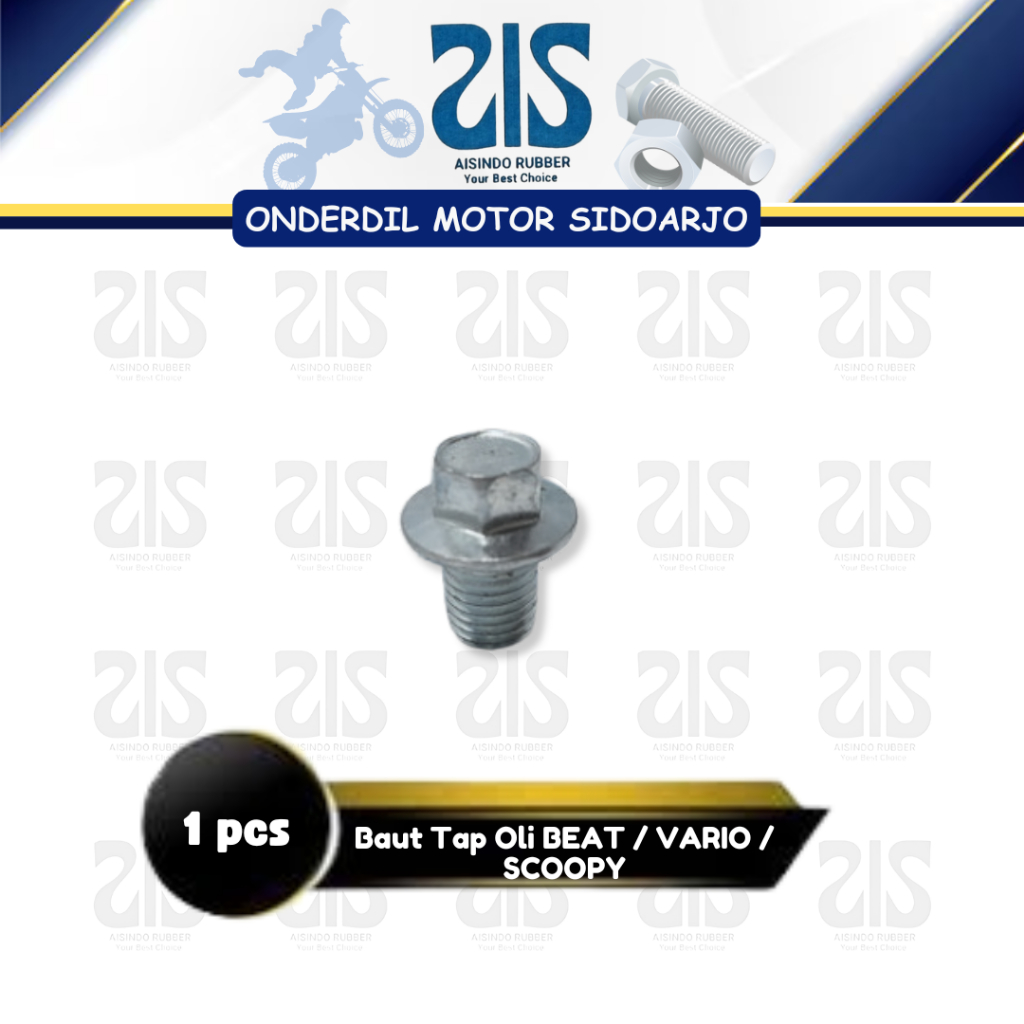 Baut Tap Oli BEAT / VARIO / SCOOPY - Baud Tap Oli Mesin Drat 12mm ("17) kunci 12 baut oli pembuangan