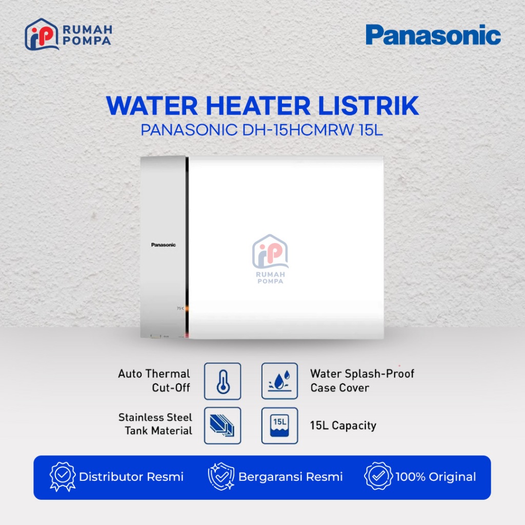 Pemanas Air Listrik Water Heater Electric Panasonic 15 & 30 Liter