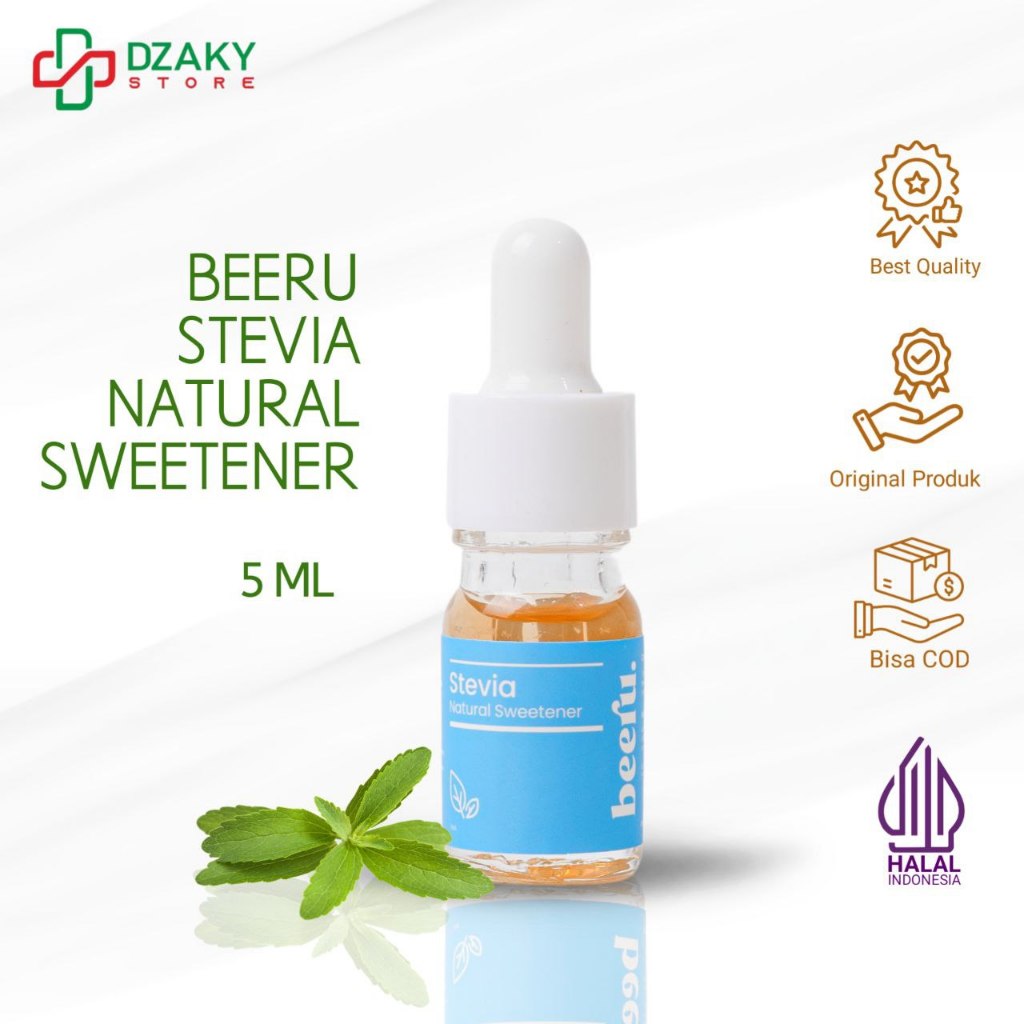 

Beeru Stevia Natural Sweetener Pemanis Alami 0 Kalori SehatTanpa Gula - Pengganti Gula Diabetes - 5mL