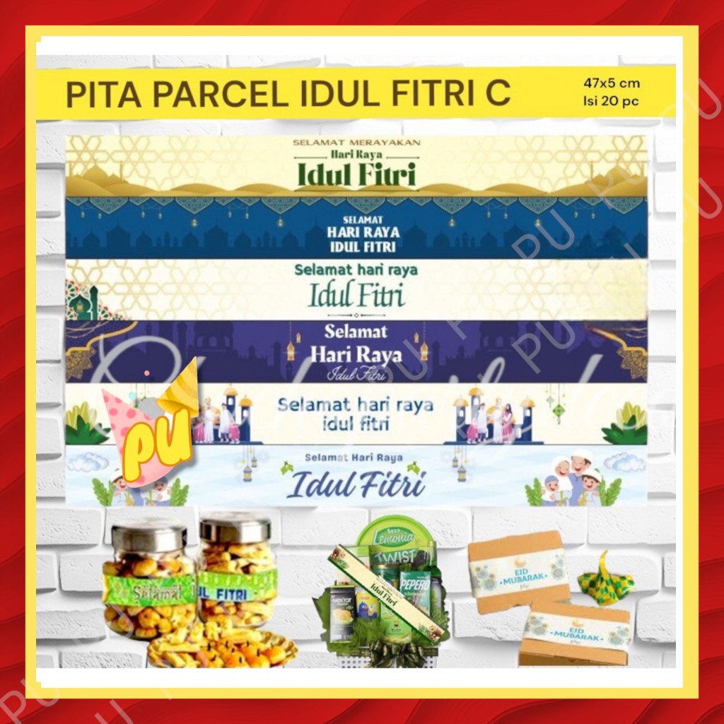

Paper Belt Idul Fitri C Isi 20 / Belt Box Kue Lebaran / Label Toples Jar Hampers Lebaran / Label Parcel