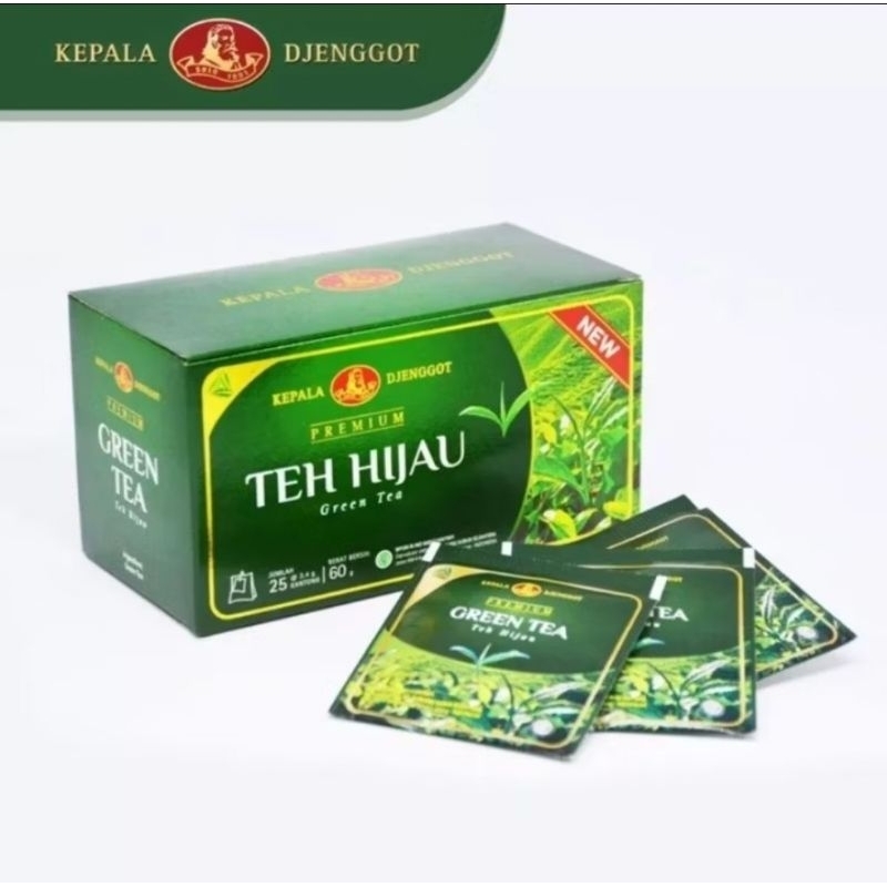 

Kepala Djenggot Teh Hijau Premium 25 x 2,4gr | Teh Hijau Celup Kepala Djenggot 60gr - Teh Hijau