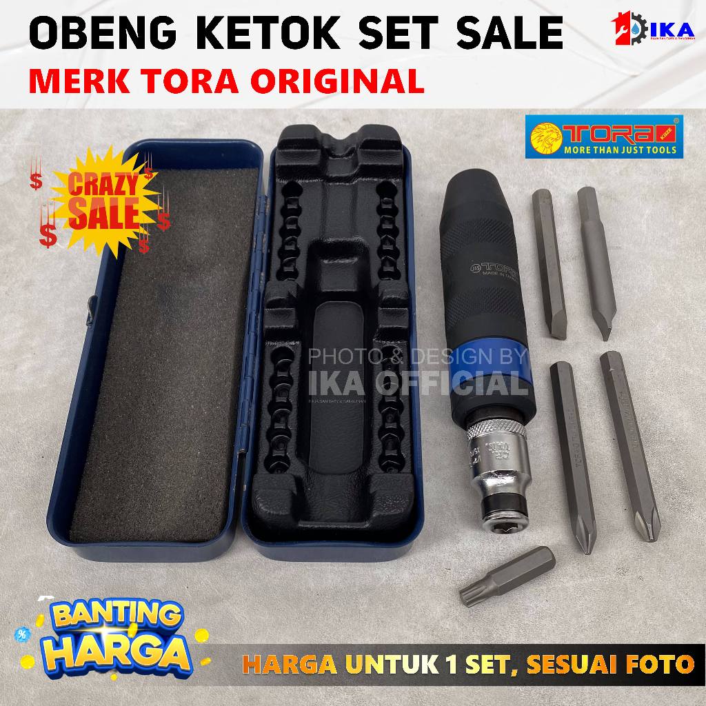 TORA Obeng Ketok Set Original / Schrew Driver Set isi 6 Mata Obeng