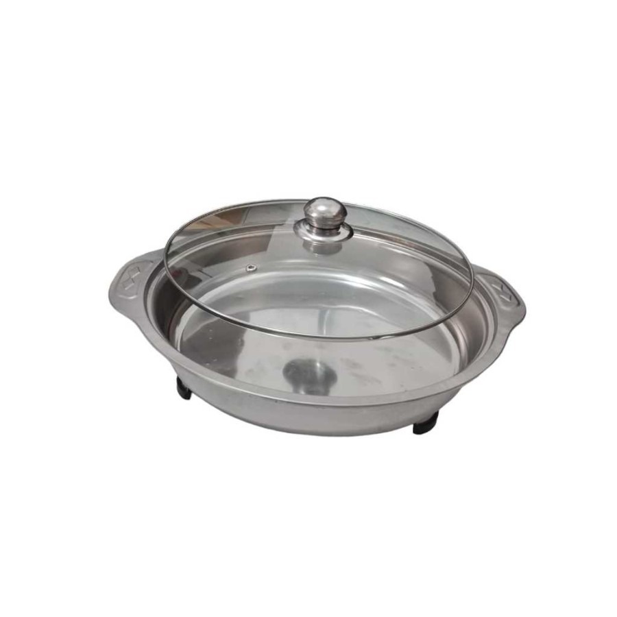 Wadah Saji Prasmanan Pan Warmer Bulat GSF Stainless g-4255 30cm