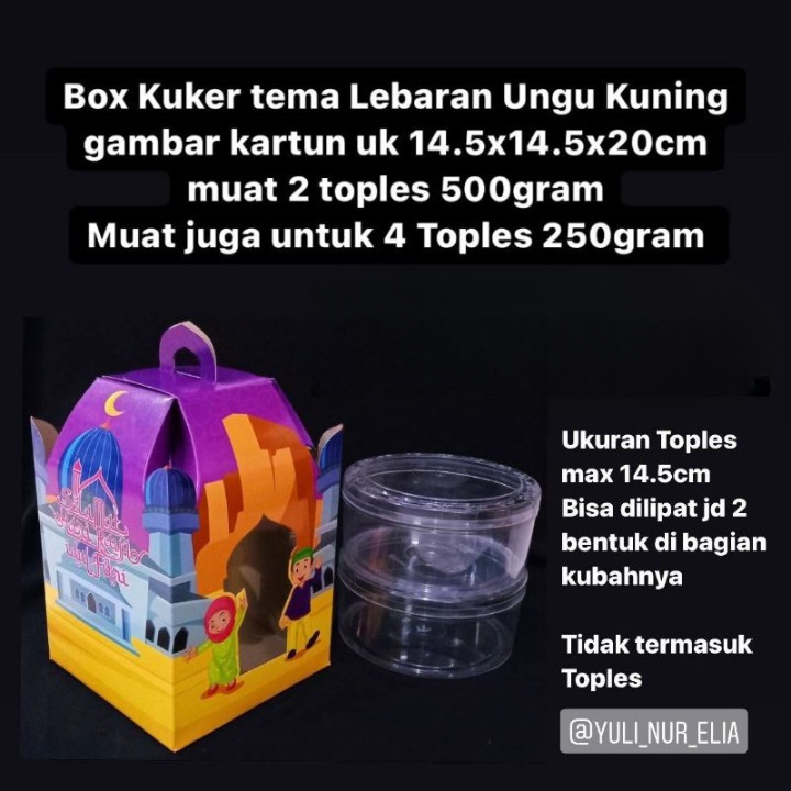

Dus Kuker Jinjing Motif Lebaran 14.5x14.5x20 Ungu
