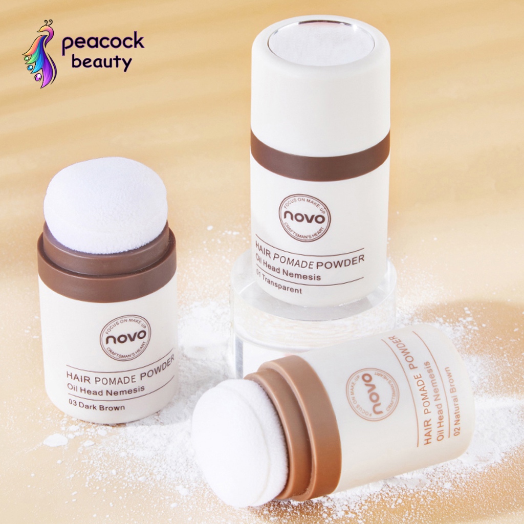 [PEACOCK] NOVO Hairline Quick Puff Hair Fluffy Powder / Hairline Powder Voluminous Hair