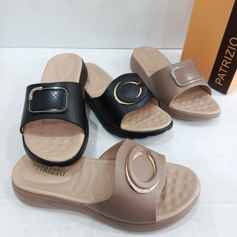 Sandal wanita  Flat Import merk Patrizio tipe Pas9-02 | Patrizio Pas9-03 | Sandal Harian Patrizio | 