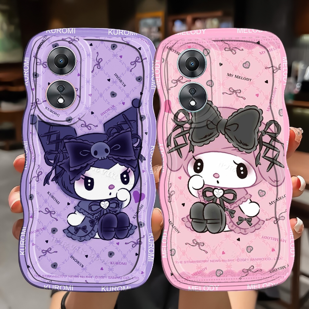 PS-K480 Case untuk type OPPO A60 A18 A38 A17 A17K A584G A585G A98 5G Softcase Gelombang - silikon