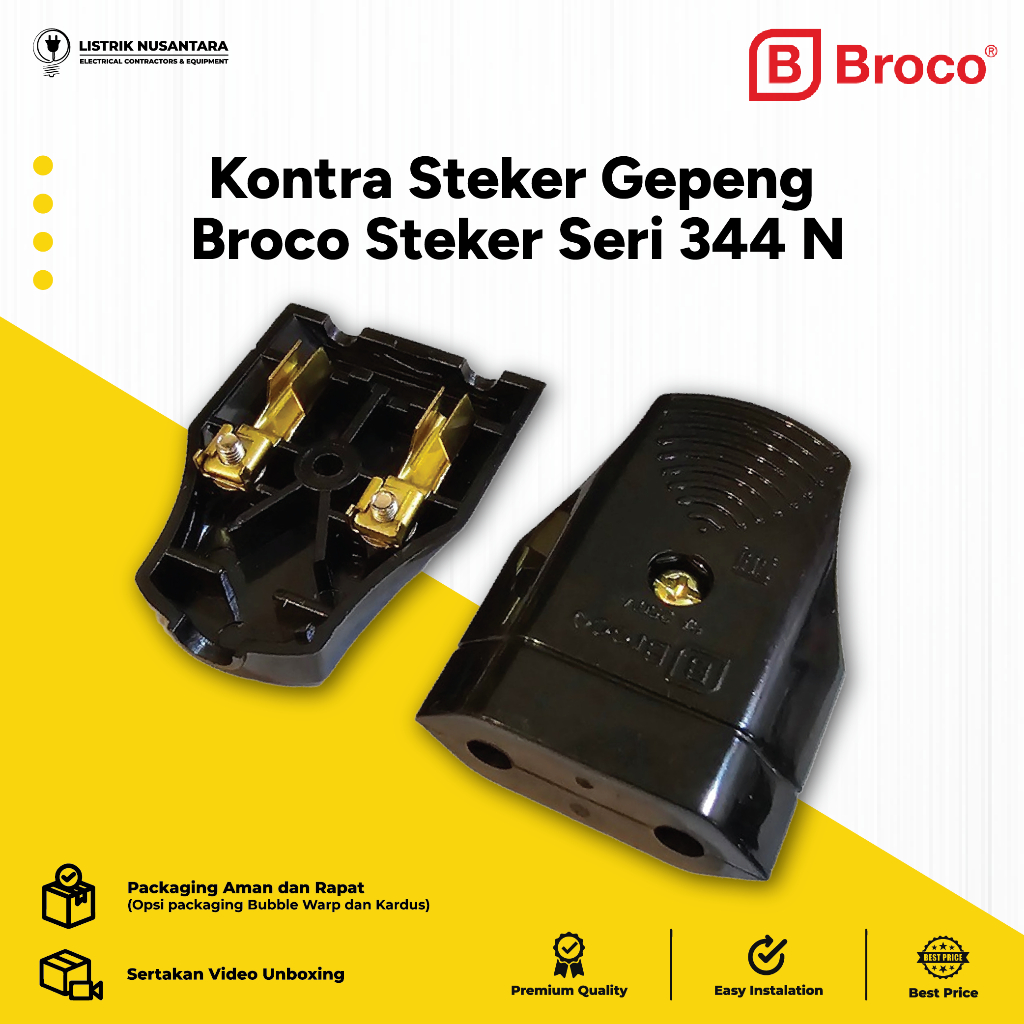 Kontra Steker Broco Gepeng Colokan Female Cewek