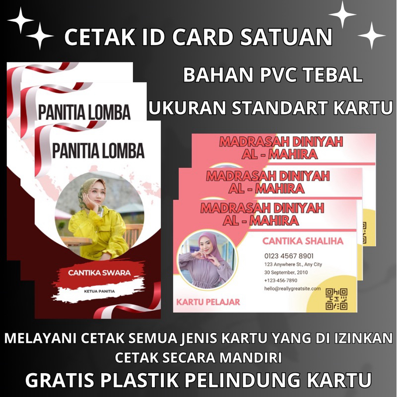 

Cetak Kartu ( ID CARD ) Bahan PVC Satuan
