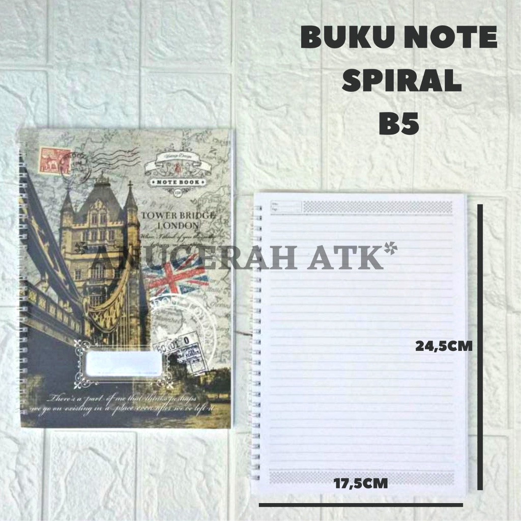 

Buku Spiral Fancy / Paris Ukuran B5