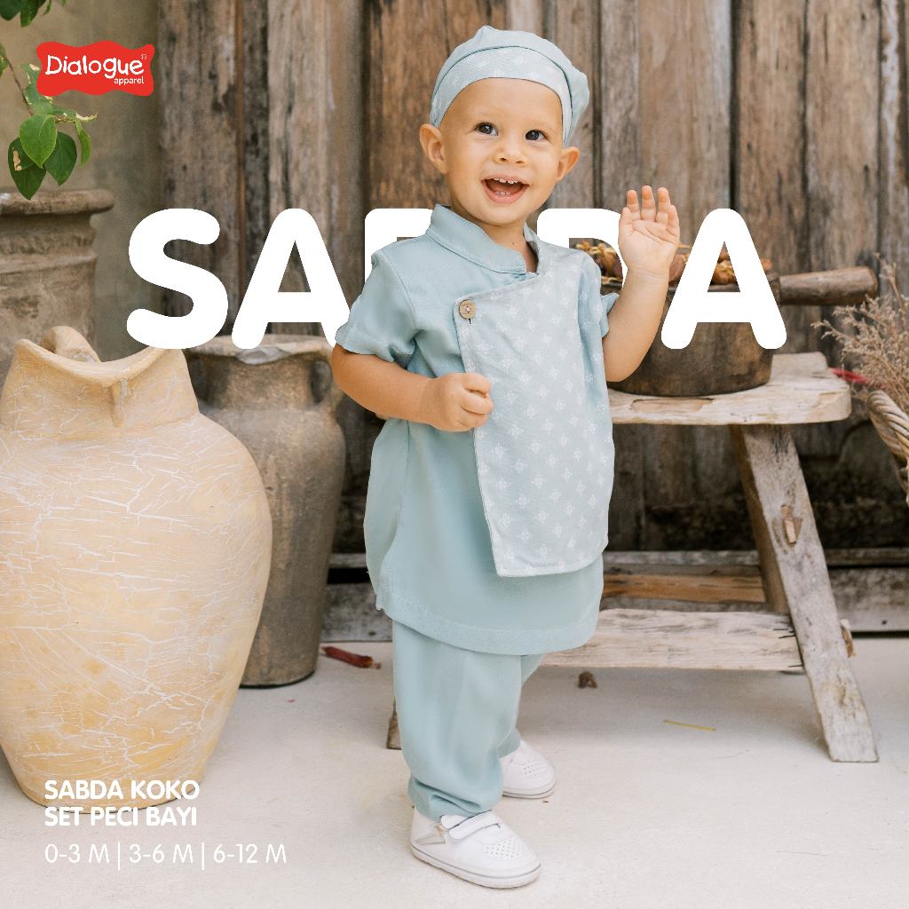 Sabda Koko Set Peci Bayi | Baju Anak Laki Laki | Baju Koko Anak Bayi | Setelan Koko Anak Bayi | Baju
