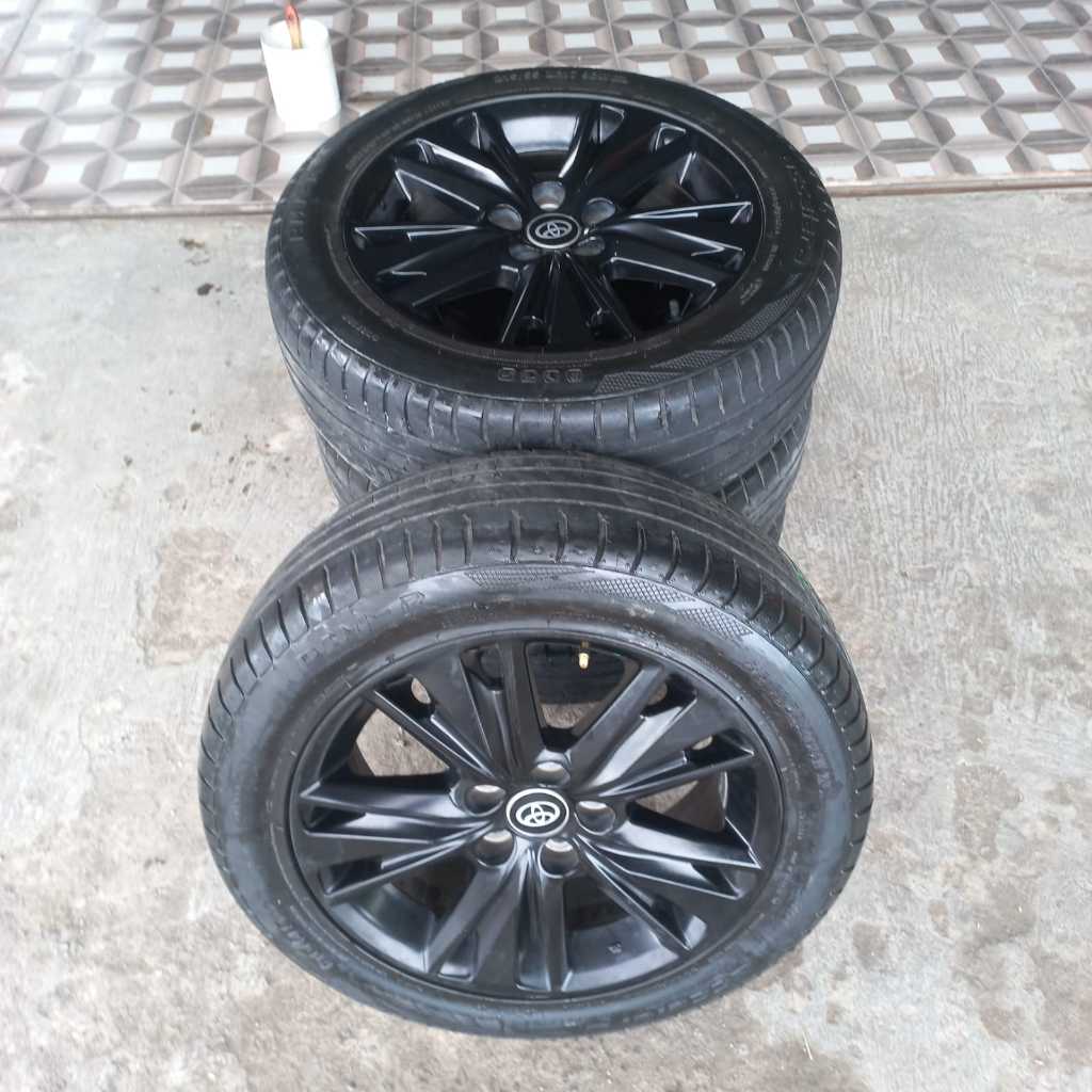 (PROMO)1 SET  VELG BARU Ban Second OEM ORIGINAL VENTURER R17 H5 vcd 114 Wrn Hitam Dop