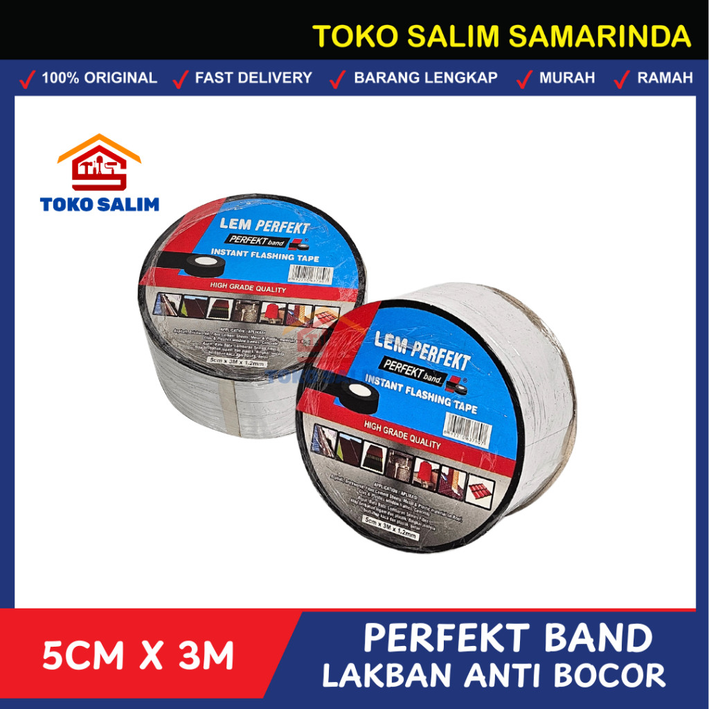 Lem Perfekt Band Lakban Tambalan  Perekat Serba Guna / Lem Atap / Lem Seng / Lem Talang Anti Bocor 5
