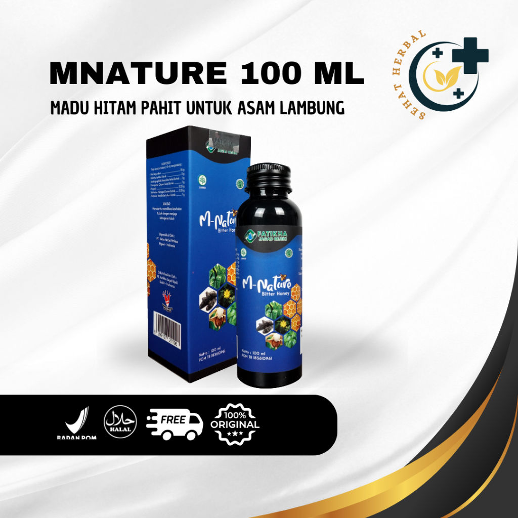 MADU M-NATURE 100 ML MADU HITAM PAHIT BPOM ORIGINAL 100%