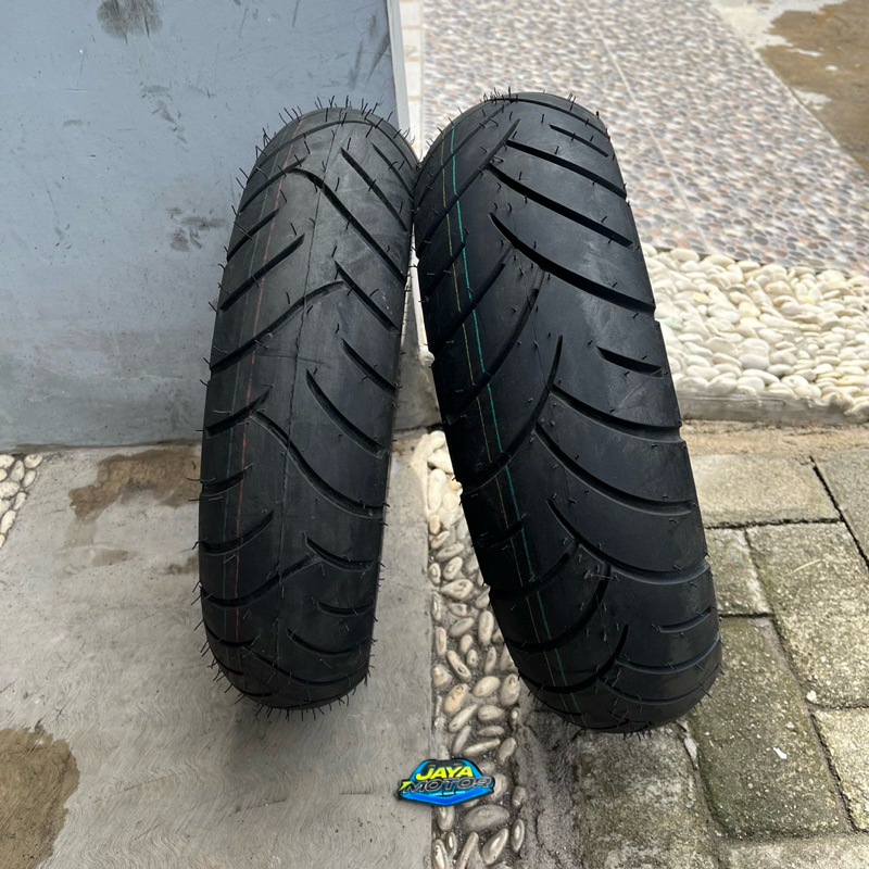 CUCI GUDANG BAN TUBELESS SET DEPAN BELAKANG 100/80-12 110/80-12 PNP SCOOPY VESPA FAZZIO 100 80 RING 