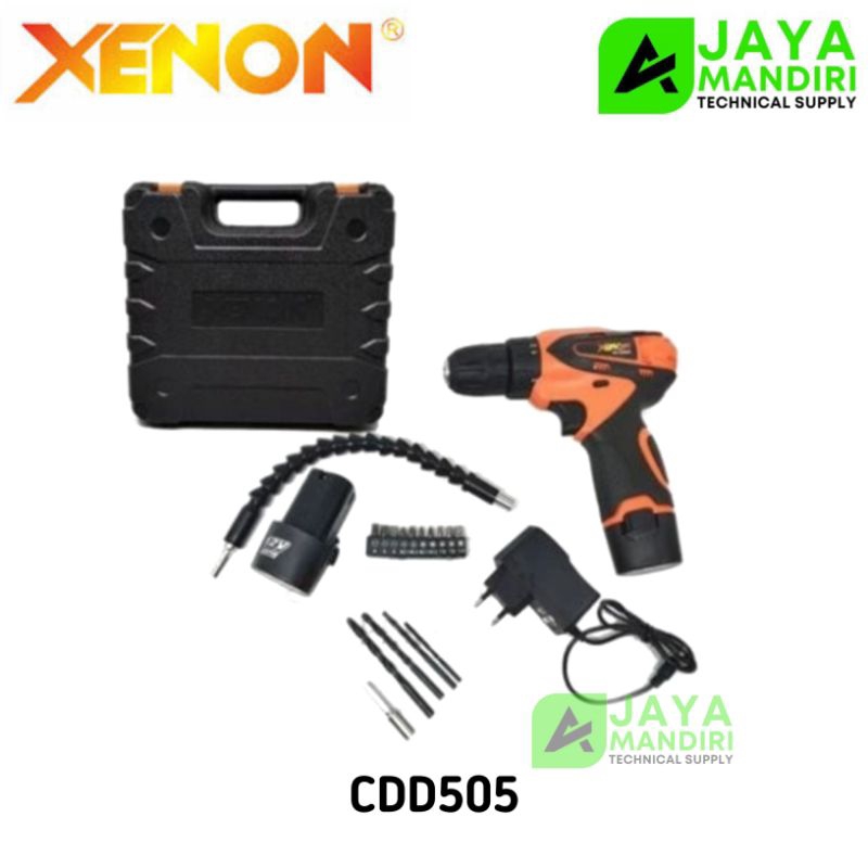 Bor Baterai 10 mm XENON CDD505 Bor Cordless Drill 12V