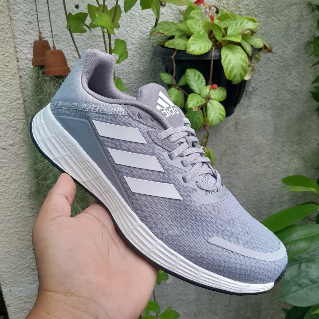 Sepatu Lari Pria Ringan Adidas Duramo SL Grey Running Original