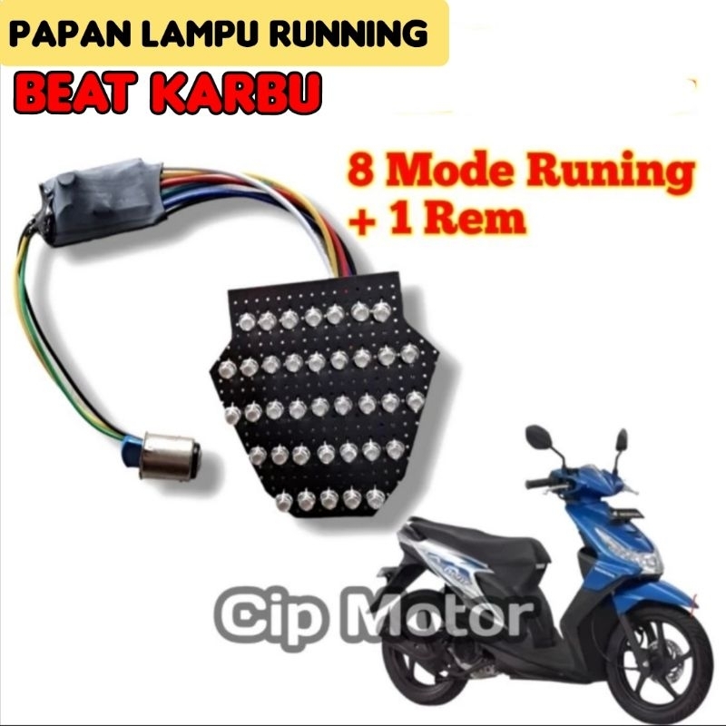 Lampu Stop Led Running Beat Karbu 8 Mode