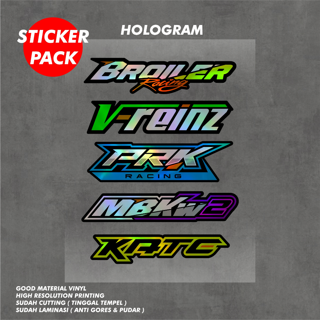 

Sticker Pack Racing Bengkel Balap Bloiler Racing Vreinz PRK MBKW2 KATE Montor Maboer