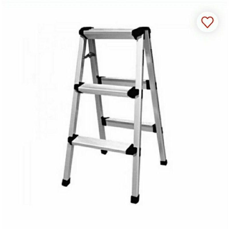 Krisbow Tangga Lipat Aluminium Tanpa Pegangan 3 Step