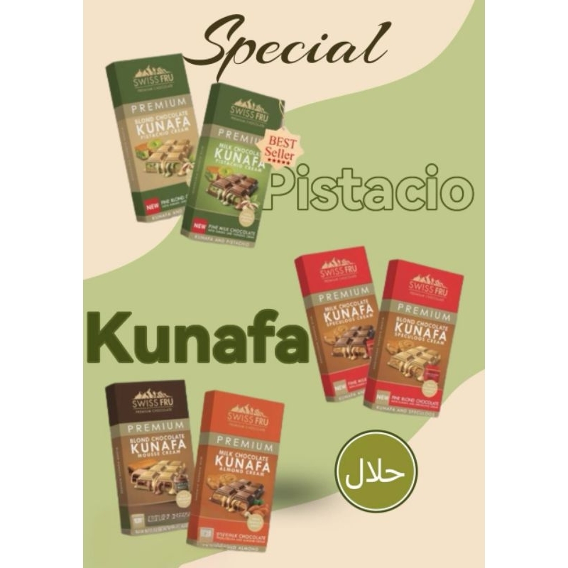 

Swissfru Viral Dubai Coklat 100% original dari mesir asli Pistachio kunafa murah nagih