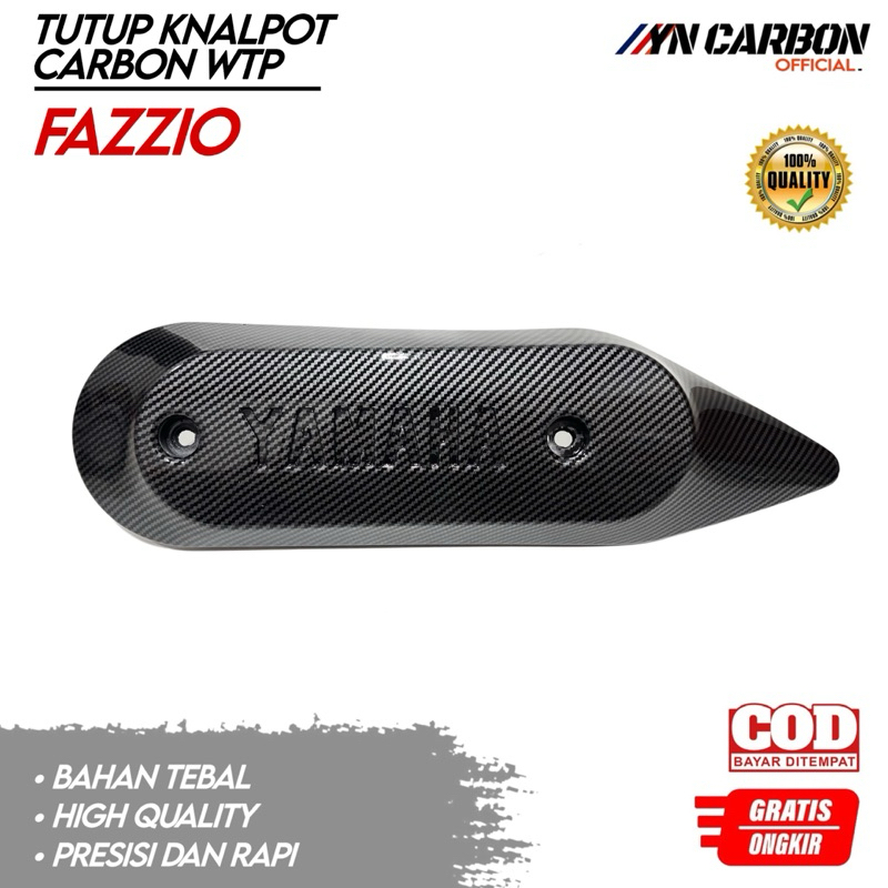 Tutup Knalpot Fazzio Carbon Glossy Tameng Knalpot Carbon Glossy Fazzio Cover Knalpot Carbon Fazzio