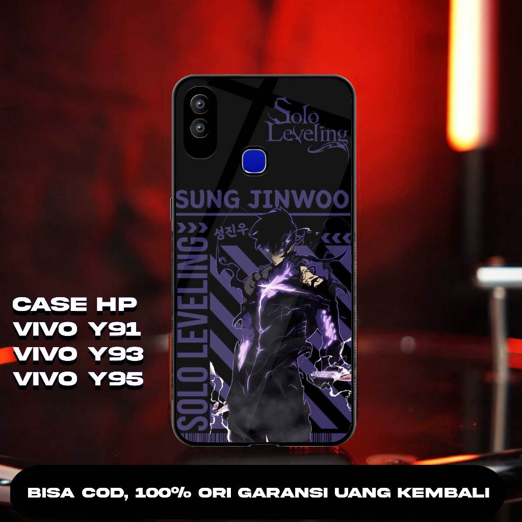 CASE VIVO Y91 / Y93  SOFTCASE VIVO Y95 CASING VIVO Y91 PREMIUM GLASS GLOSSY MOTIF SOLEV