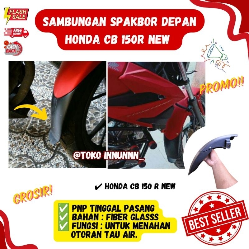 HUGGER SAMBUNGAN SPAKBOR DEPAN CB 150R NEW PNP