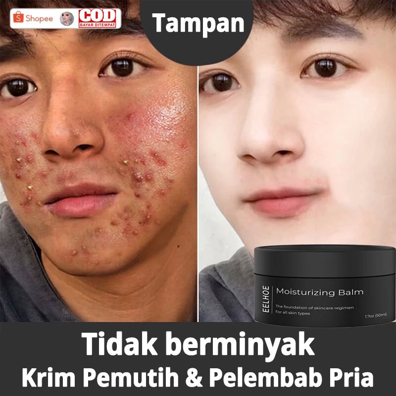 【FOR MEN】Cream Pemutih Wajah Pria Krim Pelembab Pemutih Wajah Pria Cream Anti penuaan Wajah Pria Ser