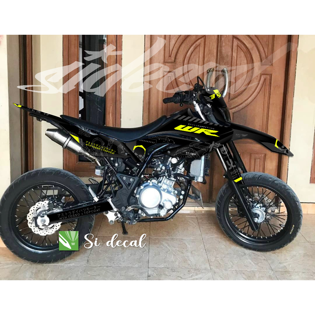 stiker decal hitam black dark custom new arrival wr 155 full body custom bebas request glosy bening 