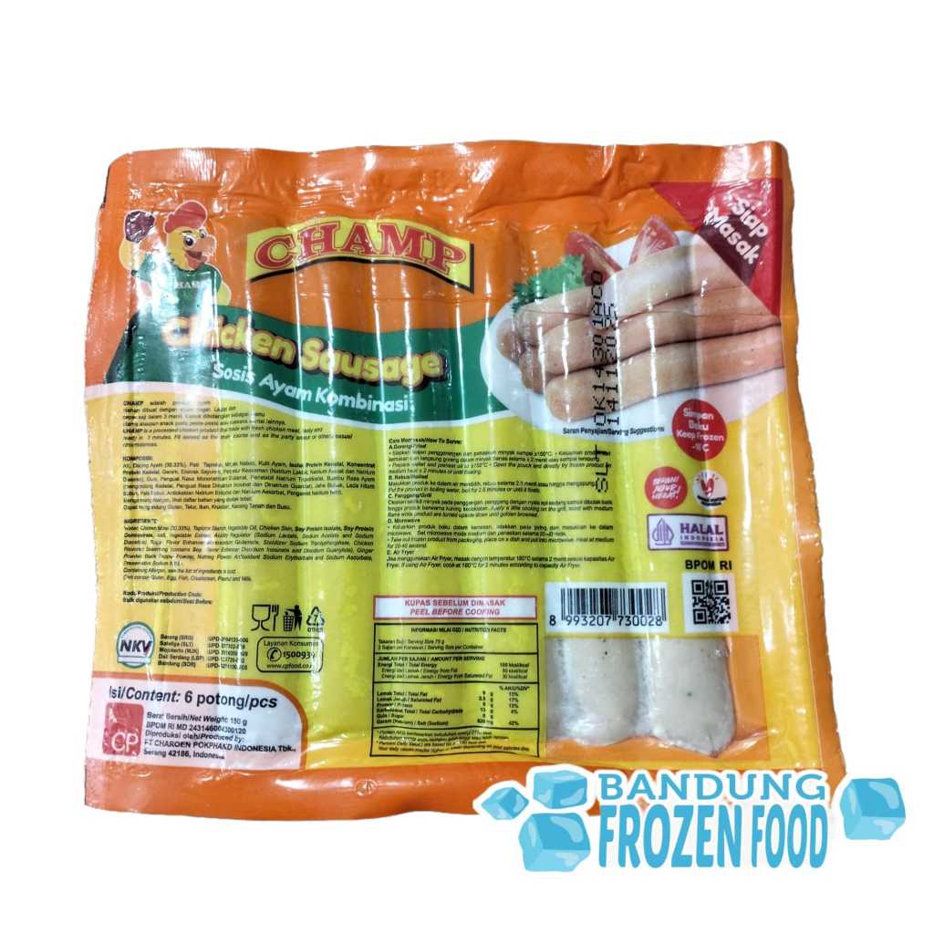 

CHAMP CHICKEN SAUSAGE 150G