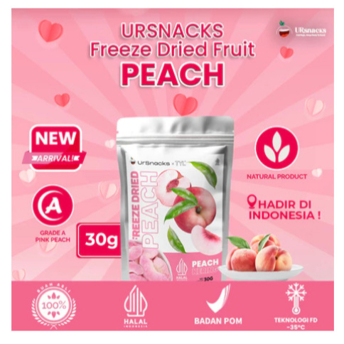 

Ursnack Freeze Dried Peach Keripik Buah Asli