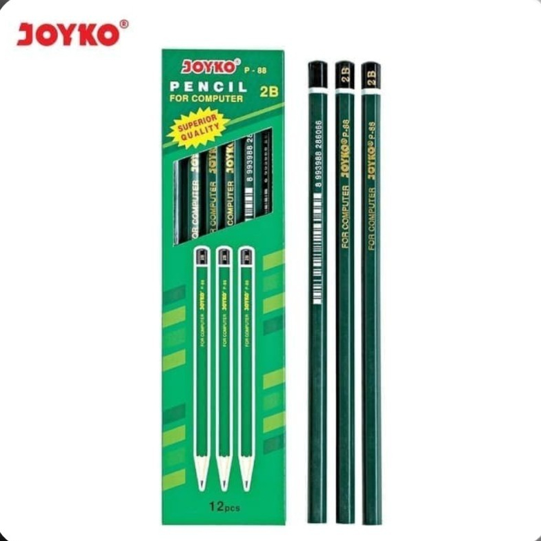 

(1 PACK) PENSIL Joyko 2B/Pensil 2B Joyko P-88 1 Pak - 12 pcs
