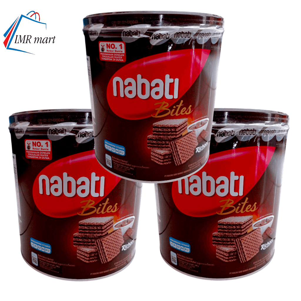 

Nabati wafer Kaleng Bites Coklat Berat 250 Gram