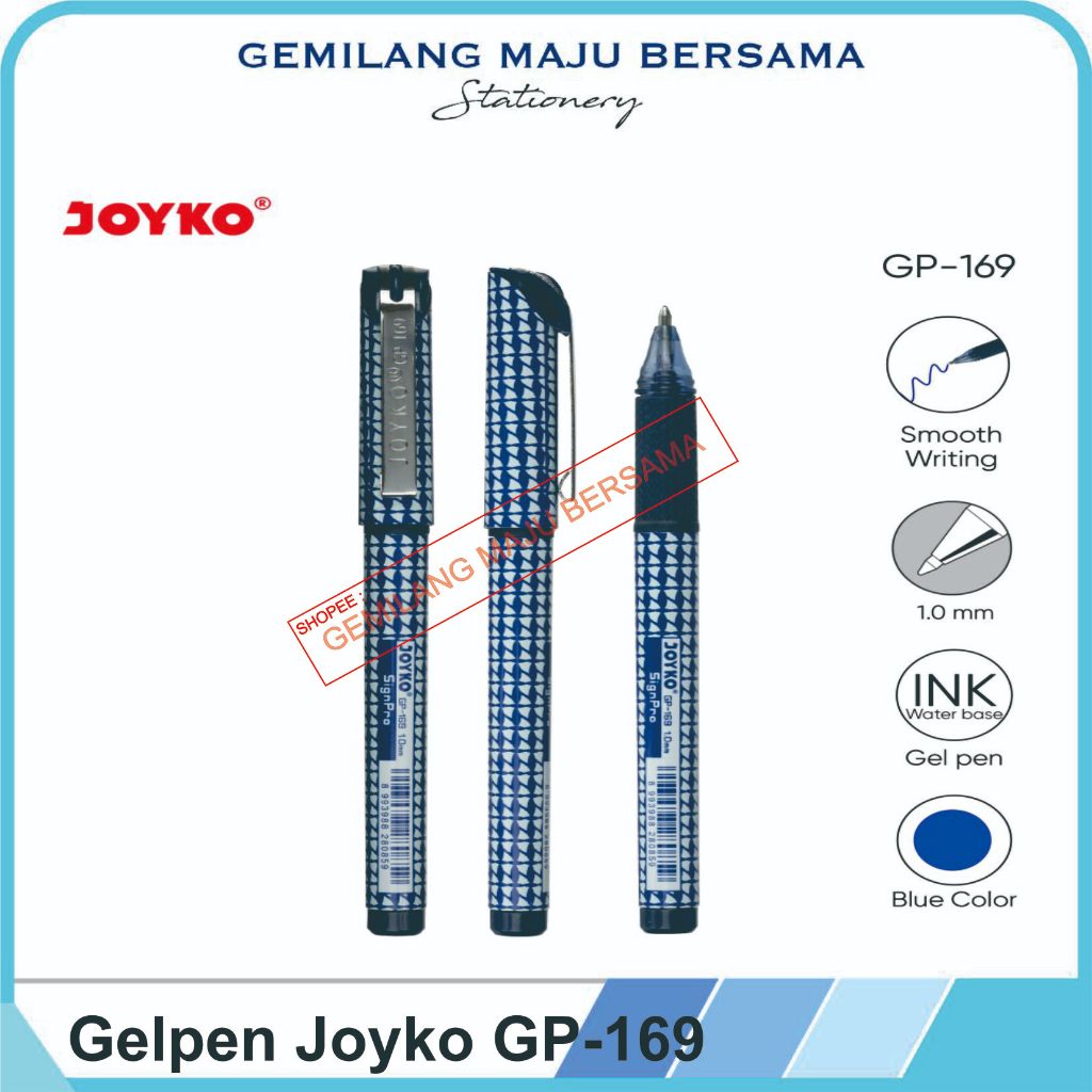 

Gel Pen Bolpen Pen Jel Joyko GP-169 Sign Pro 1.0 mm