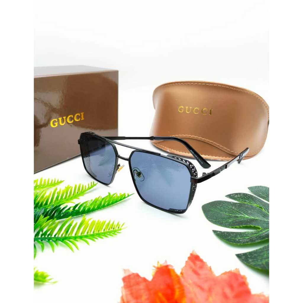 Fashion New Kacamata Gucci YX35051 Lensa Polarized Frame Full Black Best Seller