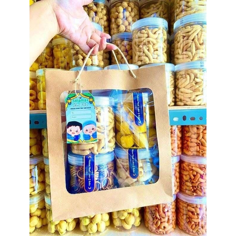 

PAKET Hampers LEBARAN 4KUE LEBARAN 600ml