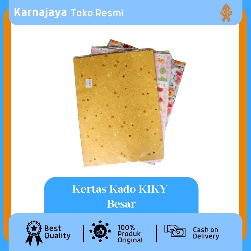 

Kertas Kado 10 Lembar Motif Random - Kiky
