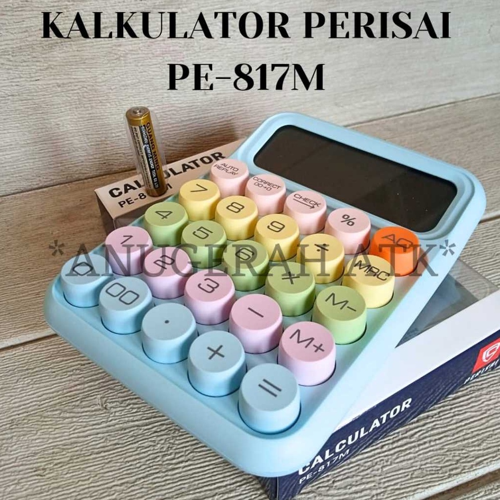 

Calculator Kalkulator Tombol besar Perisai PE-817M