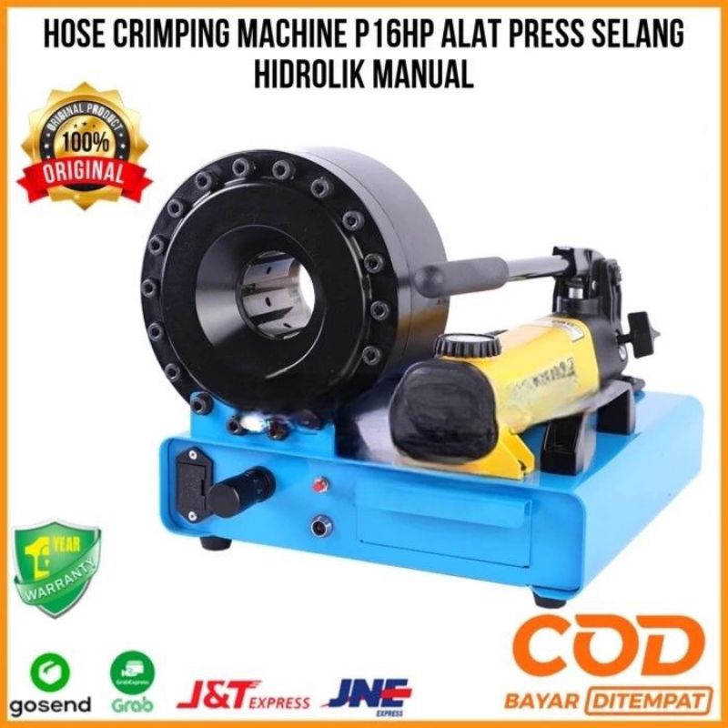 Hose Crimping Machine P16HP Alat Pres Selang Hidrolik Manual P16HP