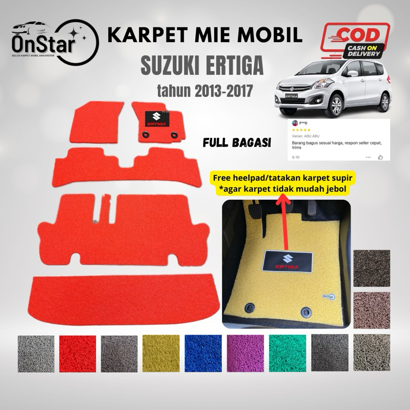 Karpet Mie Mobil Suzuki Ertiga Tahun 2013-2017