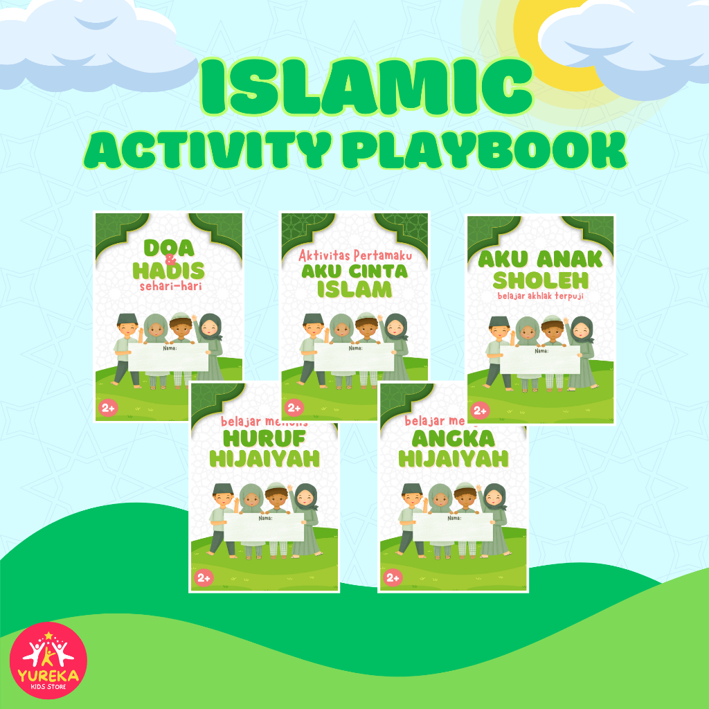 Islamis Activity Playbook - Buku Worksheet Islami Wipe and Clean untuk Anak usia 2-5 Tahun