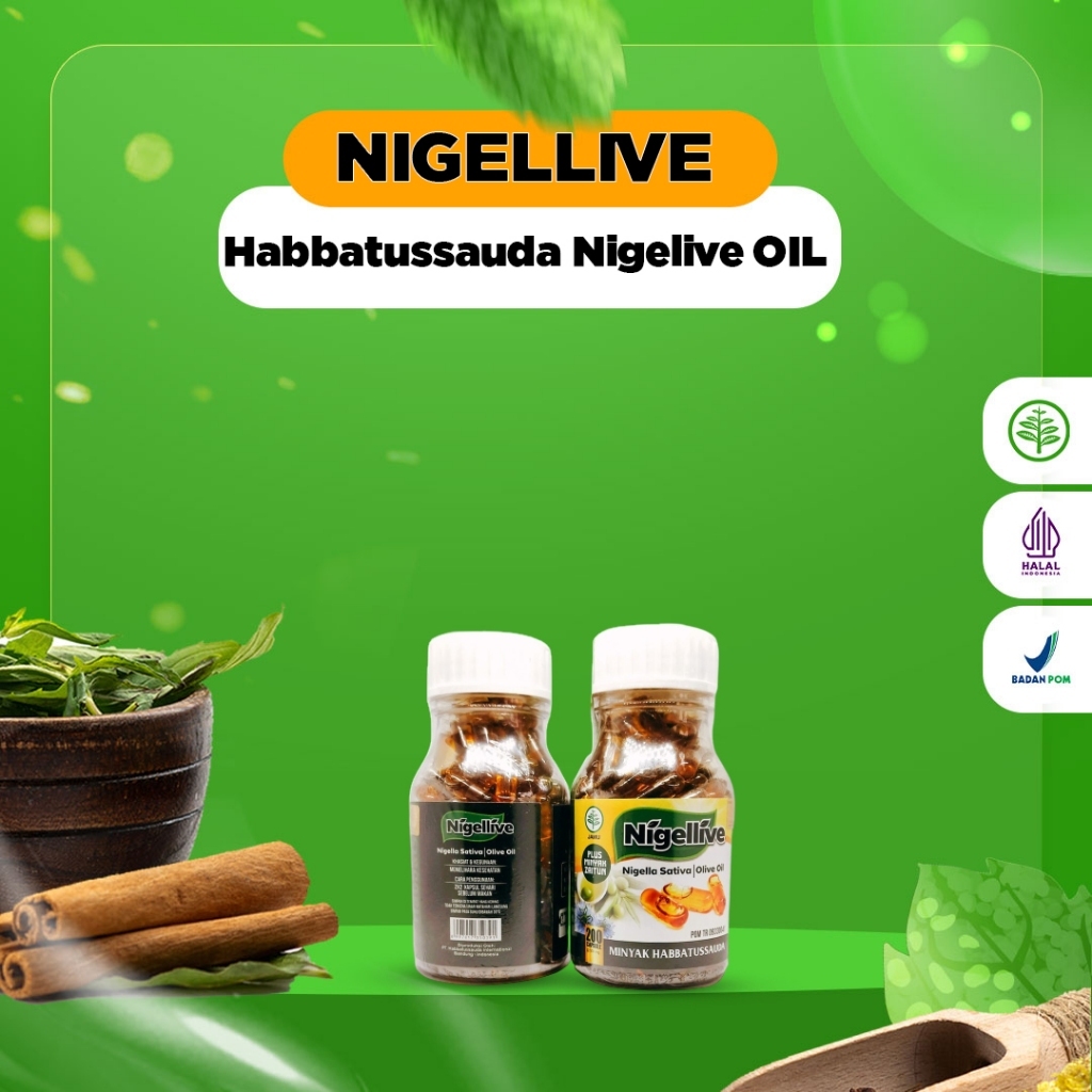 Habbats Nigellive - Habbatussauda Nigellive Oil - 200 Kapsul