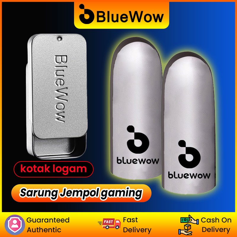 BlueWow Sarung Jempol Game Silver Cloth Mobile Game Finger Sleeves Anti-Slip Anti-Keringat Sarung Ja