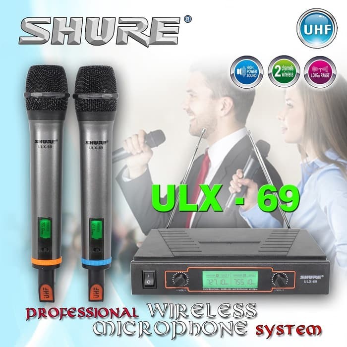 Mic Wireless SURE ULX 69 / Microphone Double Wireless