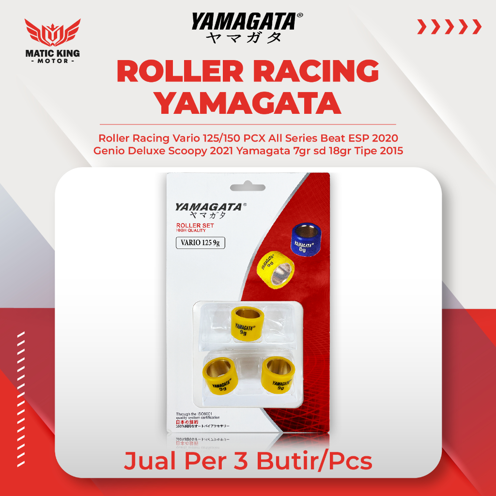 Roller vario 150 125 ESP PCX ADV Beat Genio 2020 Scoopy 2021 Racing Yamagata per 3 butir
