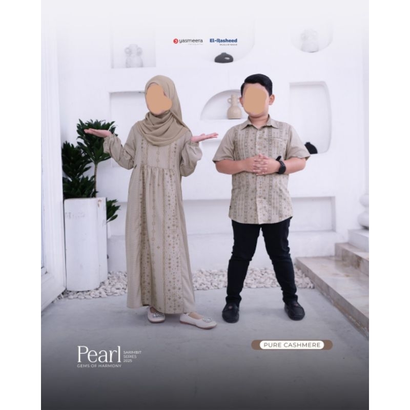 Yasmeera - Pearl | Pure Cashmere | Sarimbit 2025 Baju Lebaran Keluarga Idul Fitri Idul Adha