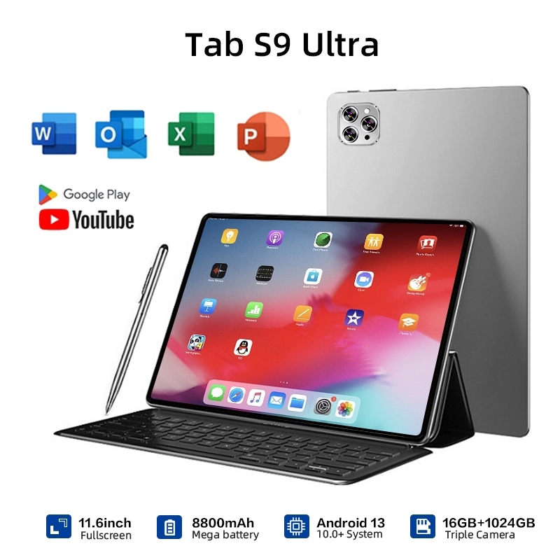 【Garansi Resmi+Free Ship】Tablet Murah 5G Baru S9 Ultra Tab 10.1inch RAM 12GB+512GB ROM Tablet baru T
