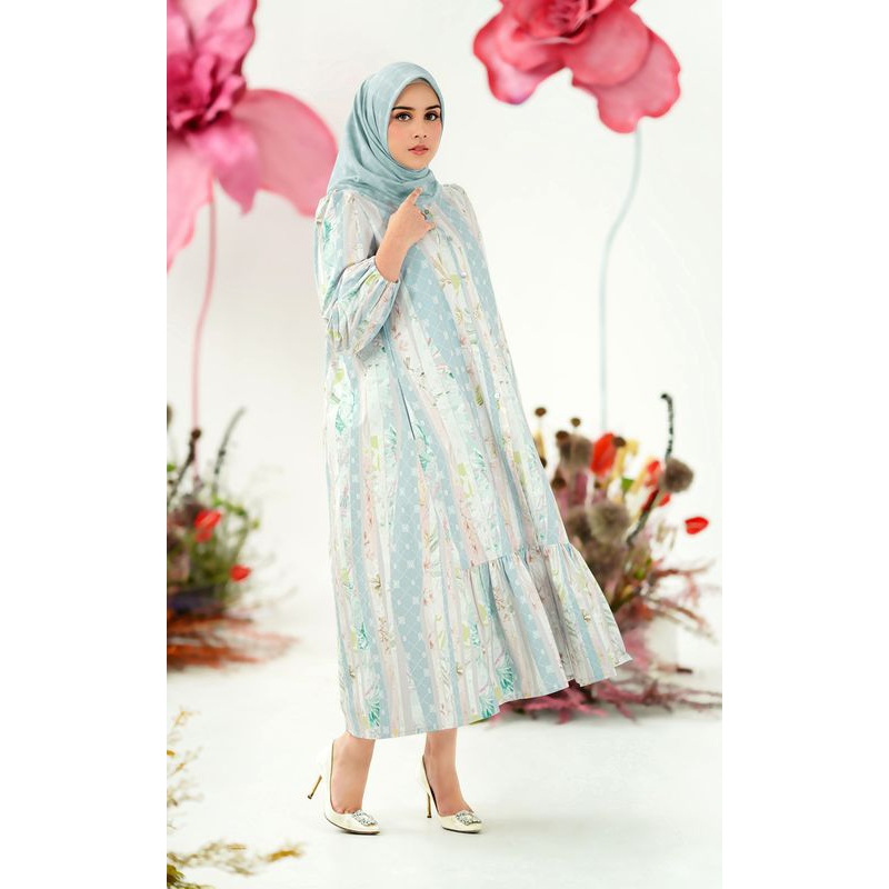 new rijeck sale as is item florian shirt dress sky blue ria miranda x buttonscarves M