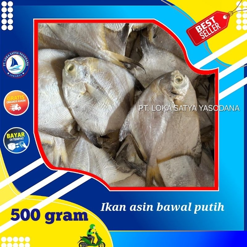 

ikan asin bawal putih super 500gram